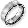 7mm Concave Tungsten Ring Beveled Edges