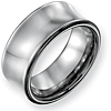 10mm Concave Tungsten Ring Beveled Edges