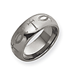 8mm Tungsten Ring with Cross and Ichthus