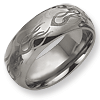 8mm Tungsten Ring with Flames Laser Design