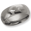 8mm Tungsten Ring with Flames Laser Design