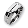 8mm Grooved Tungsten Ring