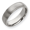 7mm Tungsten Ring with Grooves Brushed Finish