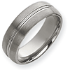 8mm Grooved Tungsten Ring