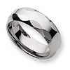 8mm Tungsten Ring with Wavy Facets