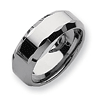 Beveled 8mm Tungsten Ring with Facets