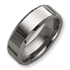 8mm Tungsten Ring Beveled Edges