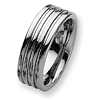 8mm Triple Grooved Tungsten Ring