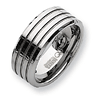 9mm Tungsten Ring Grooves with Beveled Edges