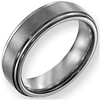 6mm Tungsten Ring Ridged Edges