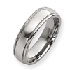 7mm Grooved Tungsten Ring