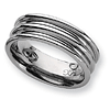 8mm Tungsten Ring with Deep Grooves