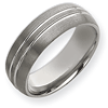 8mm Grooved Tungsten Ring