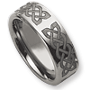 8mm Flat Tungsten Ring with Laser Design