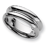 8mm Grooved Tungsten Ring