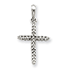 14kt White Gold 15/16in Diamond Cross Pendant