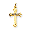 14kt 1in Diamond Cross Pendant