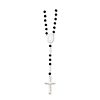 20 inch Sterling Silver Onyx Rosary