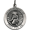 St. Peregrine Medal 18mm - Sterling Silver