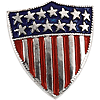 14k Gold American Shield of Honor Lapel Pin 12.5x11.5mm