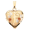 14K Gold Tri Color Locket