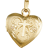 14K Gold Heart Locket