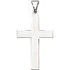 Smooth Cross Pendant - 14kt White Gold