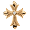 1/10 CT Diamond Cross .41x22mm
