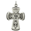 1 1/4in 4-Way Medal & Chain - Sterling Silver