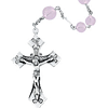 Rose Quartz Sterling Silver Bead Rosary