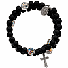 Black Onyx and Sterling Silver Wrap Rosary