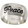Antiqued Peace Ring - Sterling Silver