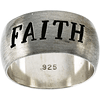 Antiqued Faith Ring - Sterling Silver