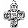 4-Way Medal & Chain - Sterling Silver