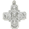 4-Way Medal Cross  - 14kt Gold