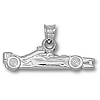 1/4in Sterling Silver Race Car Pendant