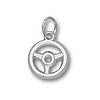 Steering Wheel 3/8in Sterling Silver Pendant
