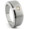 1/10 CT Diamond 10.5mm Titanium Ring Size 10 - Clearance
