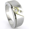 1/10 CT Diamond 10mm Titanium Ring Size 10 - Clearance