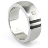 8mm Titanium Ring with Black Onyx - Clearance