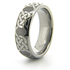 Celtic Knot Titanium 8mm Band with Domed Center