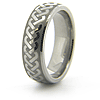 Celtic Knot Titanium 8mm Band with Domed Center