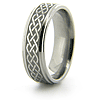 Celtic Knot Titanium 8mm Band with Rounded Edge