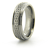 Celtic Knot Titanium 8mm Band with Grooved Edge