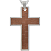 Brownstone Cross Pendant - Stainless Steel