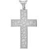 Cobblestone Cross Pendant - Stainless Steel