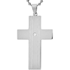 Classic Gem Cross with CZs - Stainless Steel