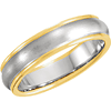 5mm 18k Yellow Gold and Platinum Band