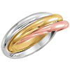 18k Yellow Gold and Platinum Rolling Ring
