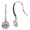 1 1/2 CT Moissanite and 3/8 CT Diamond Earrings - Clearance